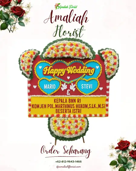 Papan Bunga Pernikahan Jungutbatu